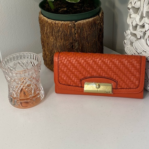 Coach Woven Leather Wallet - Picture 1 of 5